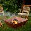 Customized size Outdoor Wood Burning garden Fire Pit Square Large Steel Fire Bowl