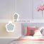 Cartoon Butterfly LED Pendant Lights Bedroom Children's Room Beside Table Hanging Lamps Pink/White Chandelier Heart-Shaped Decor
