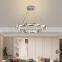 Modern Crystal Led Chandeliers For Dining Living Room Hall Bedroom Ceiling Trichromatic Pendant Lamps Golden Hanging Lights