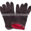 Double Layer Red Fleece Lined Brown Jersey Cotton Oil and Gas Gloves china supplier