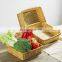 Best Price bamboo weaving basket Set Of 3 Snack fruit tray storage basket serving tray wholesale