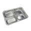 820ml 4 Compartment Take Out Grid Food Foil Tray