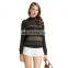 Women's Preppy Style Jacquard Leopard Knitted Cashmere Sweater O-Neck with Autumn Style ODM Supply for Winter Season