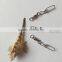 Ball bearing swivel with double insurance inside lock snap Bulk fishing tackle