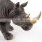 Hot Sell Cool Dinosaur Toys Vinyl 17'' Black Rhinoceros Toy For children X012