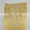100% human hair blond clip in hair extension clip-in hair                        
                                                                                Supplier's Choice