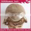 Best selling Full swiss lace Short Curly brown brazilian human hair Wig for men