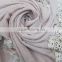 Wholesale Embroidery Lace Brim Women Ladies Plain Cotton Linen Scarf Shawl