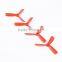 Orange 2 Pairs 4045 Bull Nose 3-Blade CCW CW Propellers