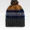 knit hat with ball top for men