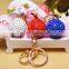 3D Alloy Metal Luxury Car Crystal Rhinestone Ball Keyring Keychain Wholesale