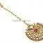 Indian Gorgeous Antique Gold Plated Earrings With Tikka Set For Girls & Women