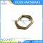 specialized antique brass hexagon ring for bag decoration accessories