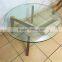 coffee shop leisure tempered glass top coffee table