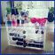 High quality customized acrylic makeup organizer with drawers / wholesale perspex plexiglass makeup display stand