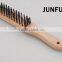 beech wood handle brush black wire brush