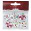 Sewing 2 Holes colorful Round Pattern white back Wood Buttons 2.5cm