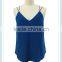 Lady's silk blue camisole top