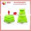 Portable drinking silicone folding cup with lid and string