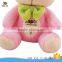 custom cute pink monkey plush toy new style sitting stuffed monkey toy with embroidery logo