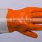 13guage factory hot sales white nylon orange nitrile working gloves