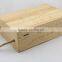 Unfinished Wood Wine Box for Two Red Wine Bottles