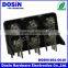 Six in two rows with black housing BNC jack connector