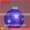 Glass ball with decorative flowers for christmas decorations