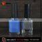Empty nail varnish bottle flat shape 8ml matte black gel nail polish bottle with frosted black cap