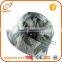 UV Protection cap white and green sun bucket hat with strings
