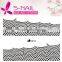 2016 Wholesale Free Samples French Black Colored Lace Design Water Transfer Nail Art stickers Nail Art Sticker