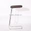 Solid stainless steel metal bar stool with step legs