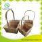 New design wood basket with handle