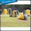 Yellow color inflatable paintball bunker, a set of inflatable barrier game,giant inflatable barrier bag