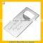 High quality Stainless Steel business card bottle opener with your own logo