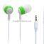 cheap in ear earbuds mobile phone use plastic earphones popular shenzhen factory