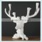 resin white deer antler tall candle holder with deer horn candle holder
