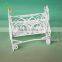 Vintage Cast Iron Miniature Dollhouse Baby Cradle Swing