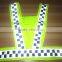 High Visibility PVC Prismatic Reflective Checked Tape For Safety Vest