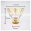Wide Mouth Salad Bowl Food Container Thick Bottom and Decals on Top Crystal Material Bowl