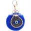 8cm Rex Rabbit Fur Ball Keychain 8Colors Car Ornaments Bag Pendant Keyring Valentine's Big Turkey Eyes Fur Pom Pom Keychain