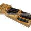 100% nature bamboo drawer knife block