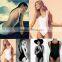 Sexy One-Piece Women Bikini Padded Backless Cut-out Swimwear Suit Monokini Black