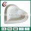 Wholesale white heart shaped ceramic dinner plate set