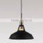 American Country Antique soft pendant Light with black alumi shade
