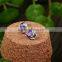 925 sterling silver heart shaped pure amethyst micro insert cheap price earring silver