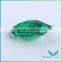 Checker board faceted oval cut green spinel for waxing