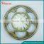 18 Inches Large Flower Shaped Retro Brown Plastic Vintage Wall Clock Home Decoration