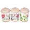 Powder-Coated Retro Metal Tea Coffee Sugar Can Candy Bean Nuts Set of 3 Storage Canister