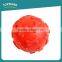 Hot selling dog chewing bone paw printed squeaky TPR dog toy ball